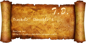 Tuskó Deodát névjegykártya